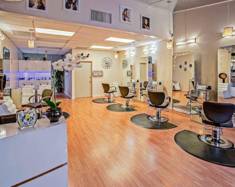 inside a hair salon